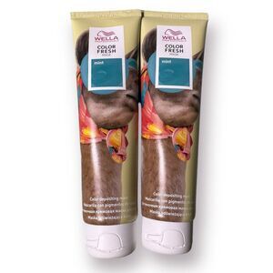 Wella‎ Color Fresh Color Depositing Mask Mint 150mL Temp Color Set of 2